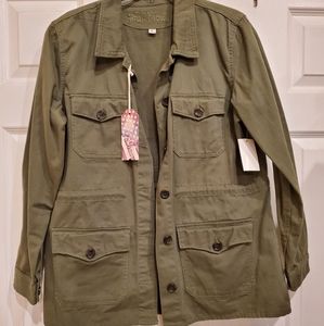 Womens Xl olive green coat